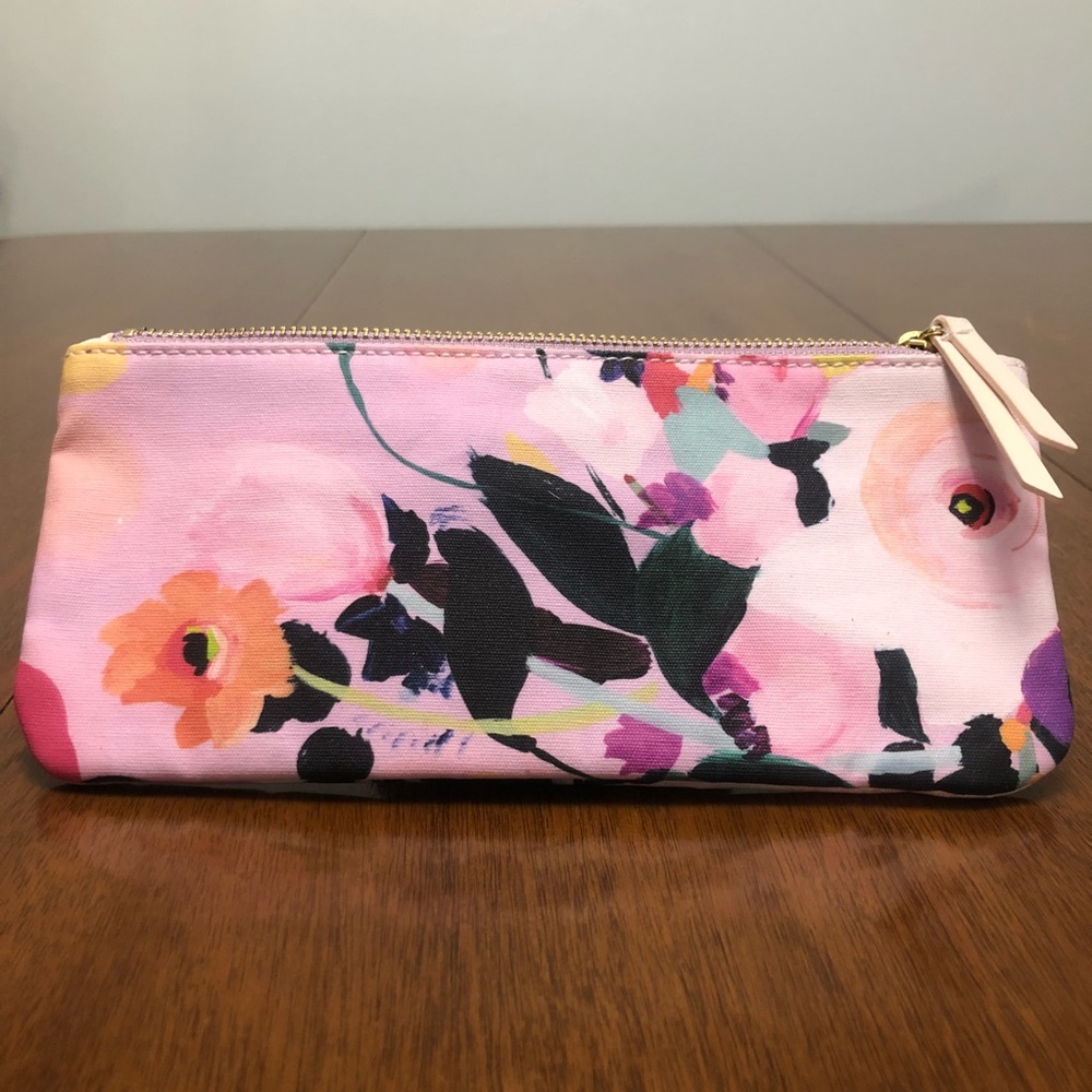 Kt Smail anthropologie floral cosmetic bag